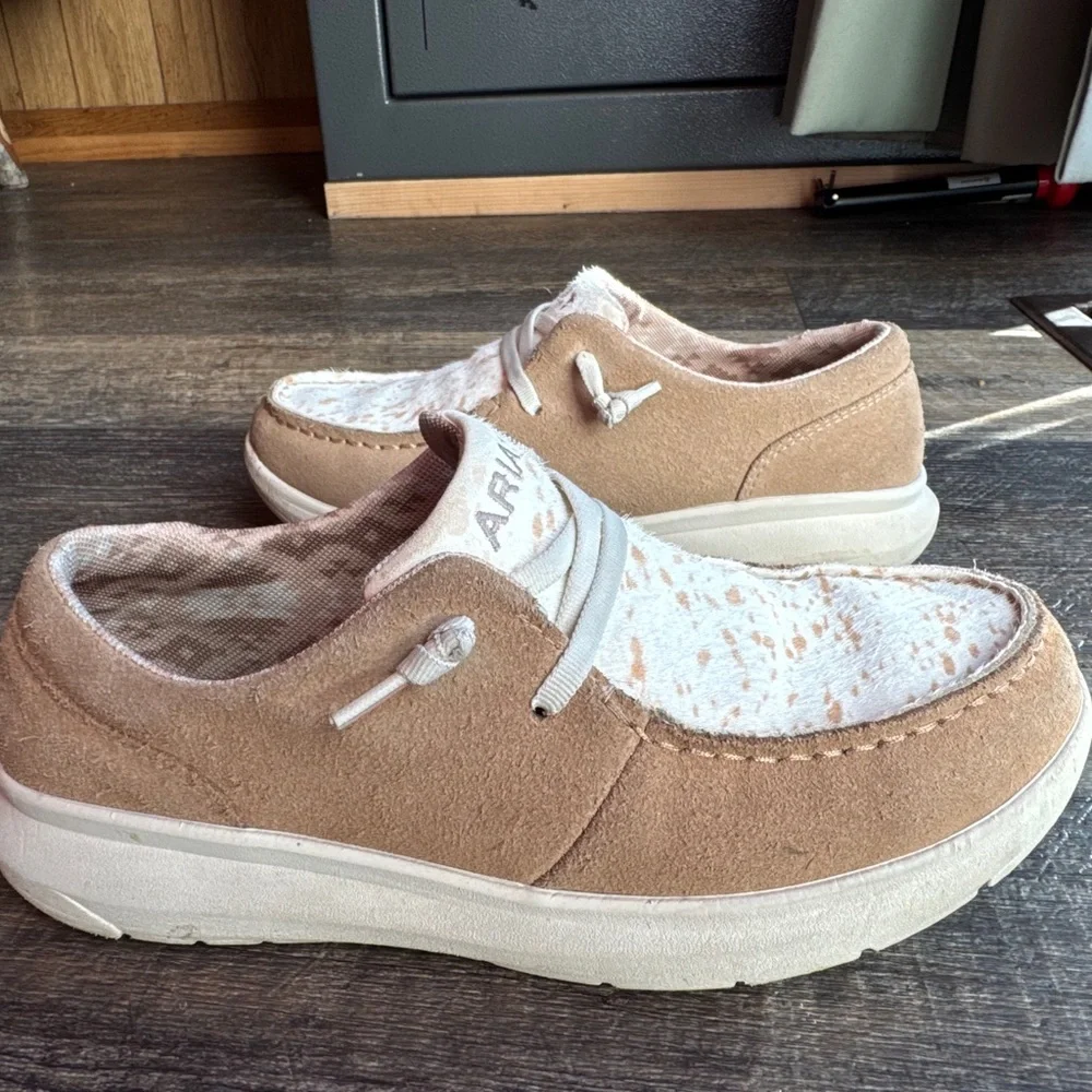 Ariat Women's Hilo Hair Calf Leather Slip On Sneakers - Picture 5 of 8